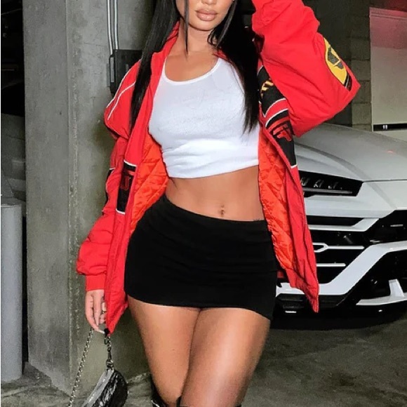 Red Racing Jacket with Patches - Picture 4 of 8